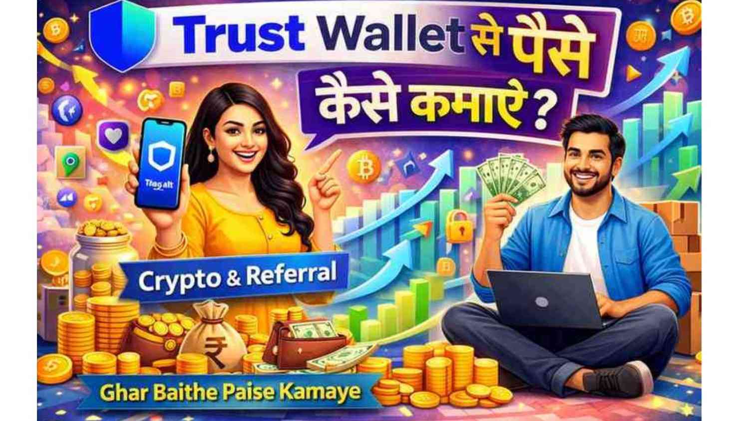 Trust Wallet से पैसे कैसे कमाए? 2026 में क्रिप्टो एयरड्रॉप और स्टेकिंग से रोजाना कमाई करने के 5 अनसुने तरीके